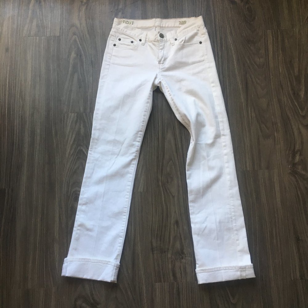 J Crew White Jeans Sz: 27